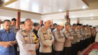 Polres Aceh Utara Gelar Shalat Ghaib Atas Meninggalnya Tiga Prajurit Bhayangkara Polda Lampung